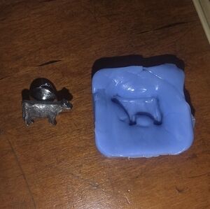 Tiny Cow Cabochon Mold For Jewelry Making .8cm X .5 Cm